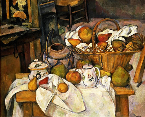 Paul Cézanne, Martwa natura z jabłkami i pomarańczami, sala 35 – Przed  obrazem